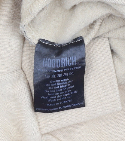 Mens UK Size M Hoodrich Beige Pullover Hoodie