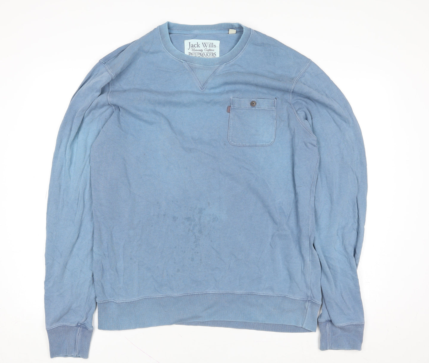 Mens UK Size XL Jack Wills Blue Pullover Sweatshirt