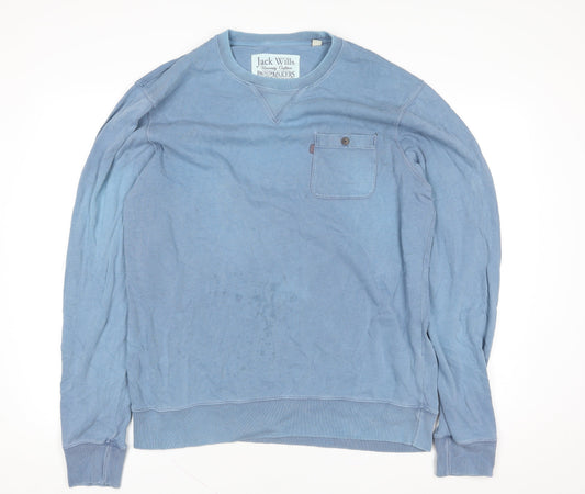 Mens UK Size XL Jack Wills Blue Pullover Sweatshirt