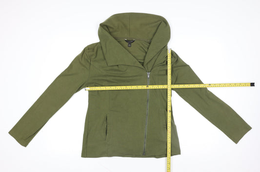 Banana Republic Women’s Green Jacket M Lightweight Cotton Zip Front
