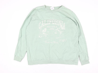 Womens UK Size 16 TU Green Pullover Sweatshirt