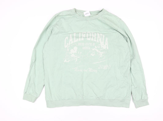 Womens UK Size 16 TU Green Pullover Sweatshirt