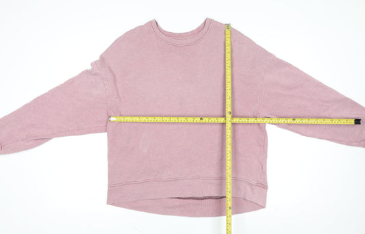 Hollister Women’s Pink Crew Neck Pullover Sweatshirt Size L Cotton Blend