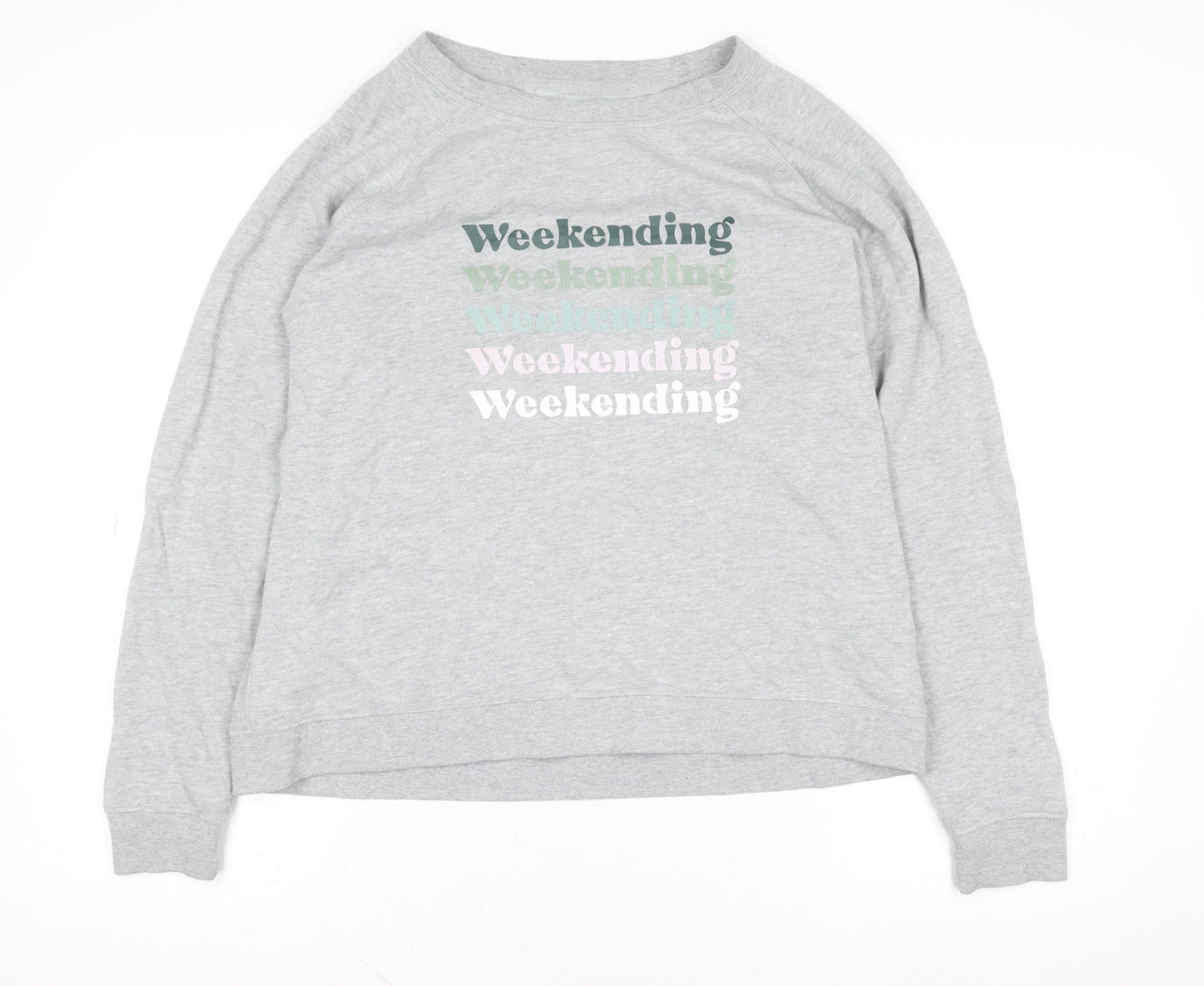 Womens UK Size 10 Fat Face Grey Pullover Sweatshirt