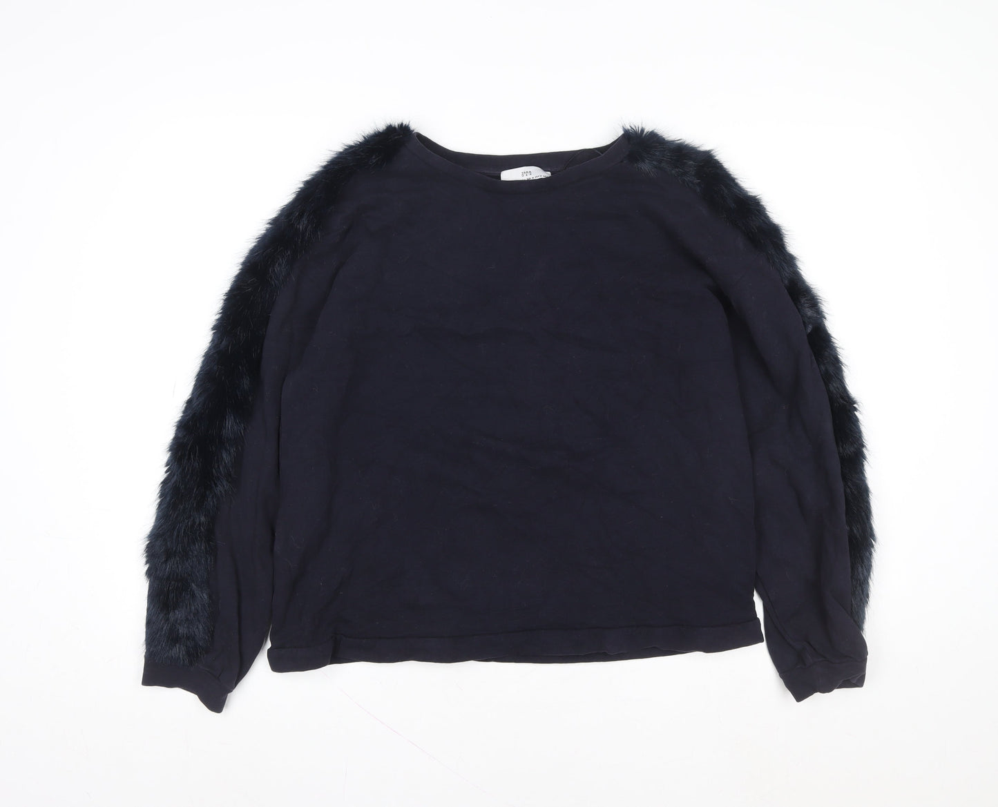 Womens UK Size M Zara Black Pullover Sweatshirt