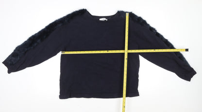 Womens UK Size M Zara Black Pullover Sweatshirt