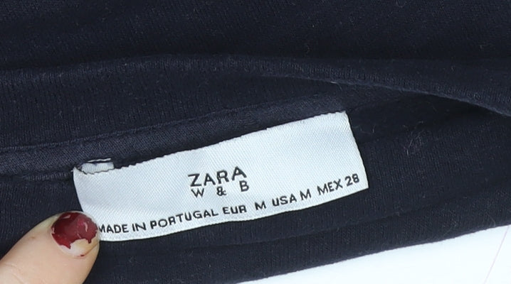 Womens UK Size M Zara Black Pullover Sweatshirt