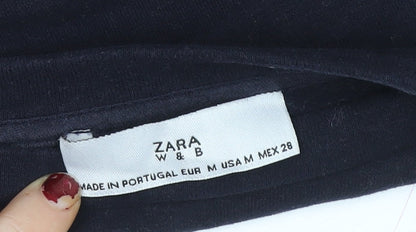 Womens UK Size M Zara Black Pullover Sweatshirt