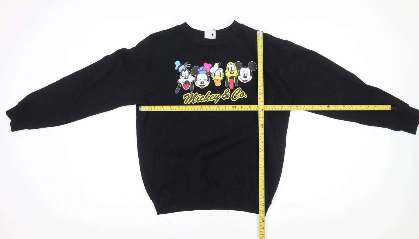 Womens UK Size S Disney Black Pullover Sweatshirt