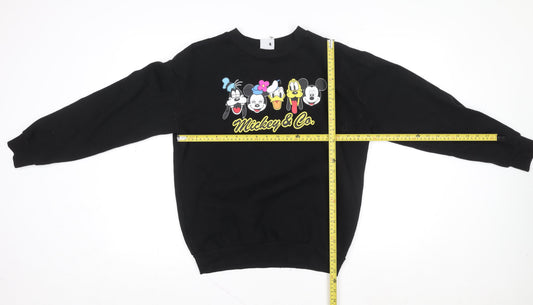 Womens UK Size S Disney Black Pullover Sweatshirt