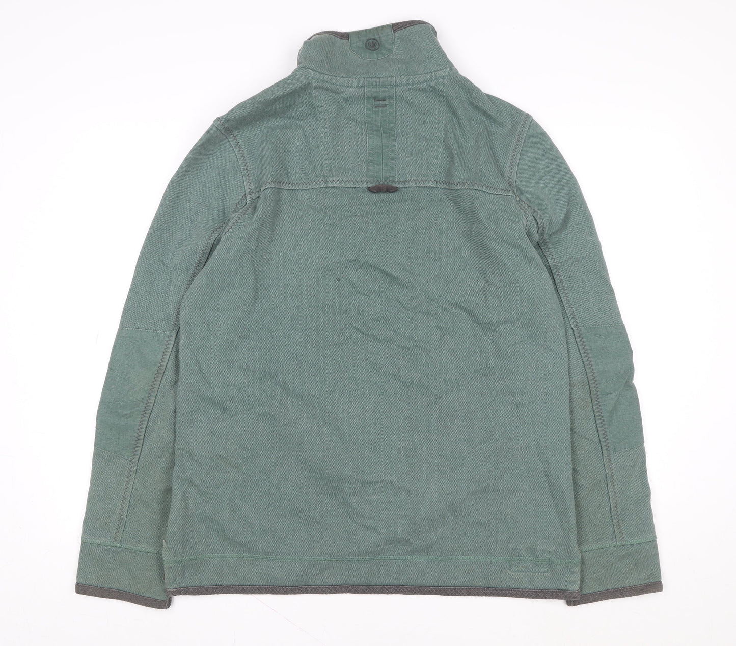 Airlie Men’s Green Cotton 1/4 Zip Stand-Up Collar Casual Jacket Size M