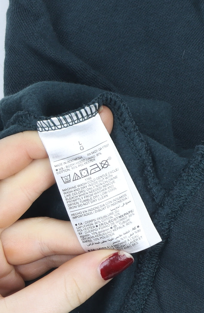 Womens UK Size L Old Navy Black Pullover Hoodie