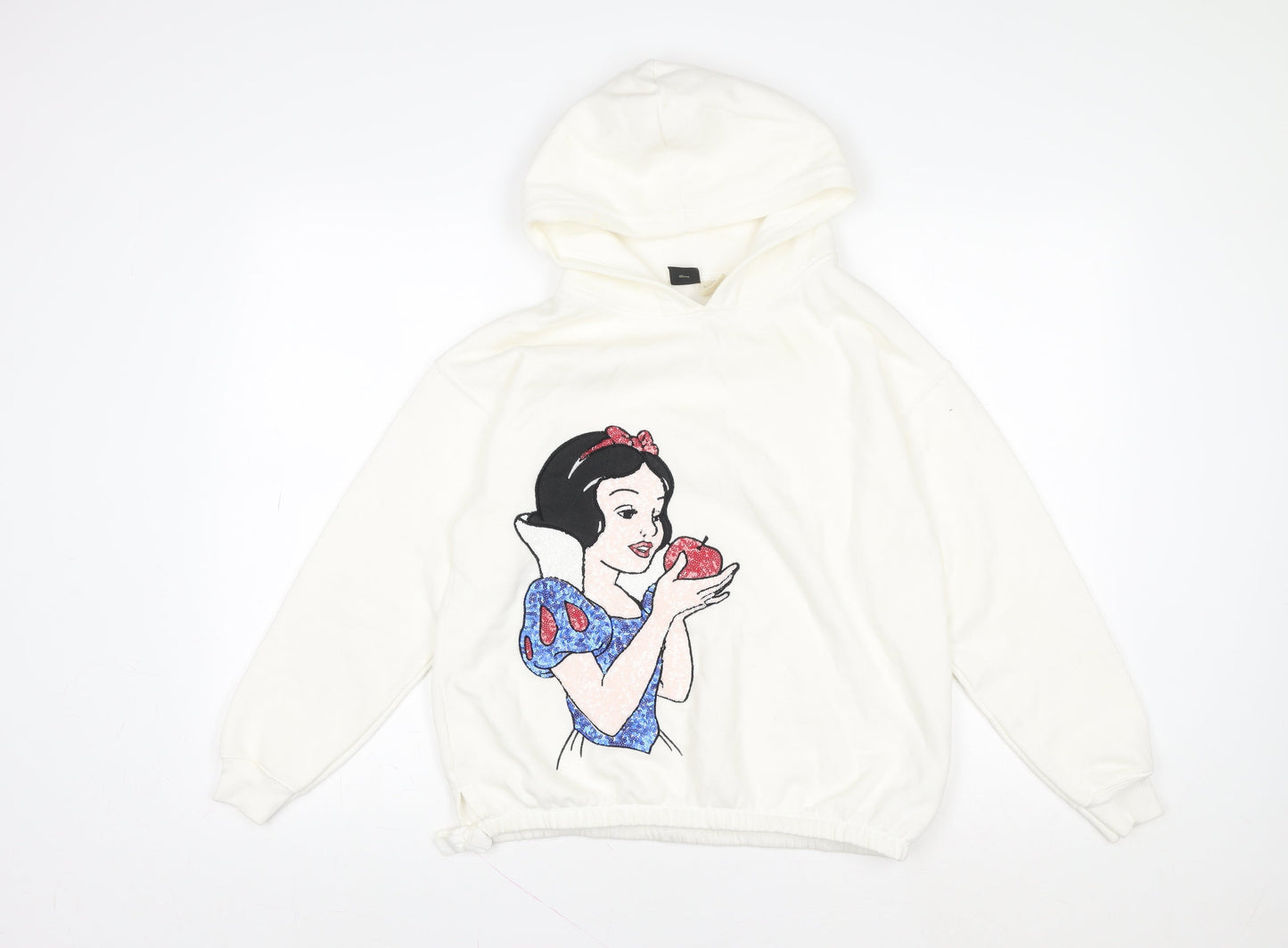 Girls UK Size 13-14 Years Zara White Pullover Hoodie