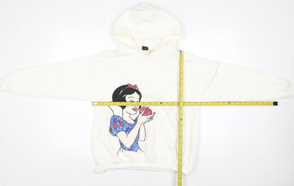 Girls UK Size 13-14 Years Zara White Pullover Hoodie
