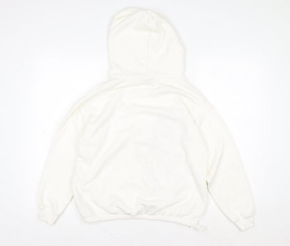 Girls UK Size 13-14 Years Zara White Pullover Hoodie