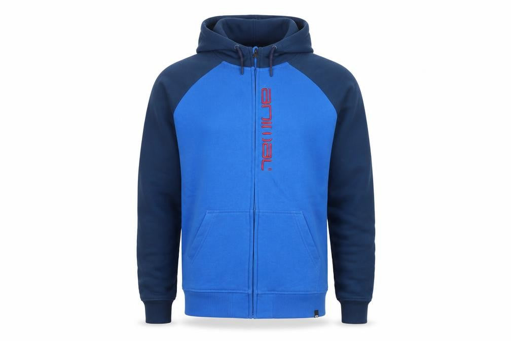 Front view of Animal Blue Teen 14 Slim Track Hoodie Jacket Cotton Blend