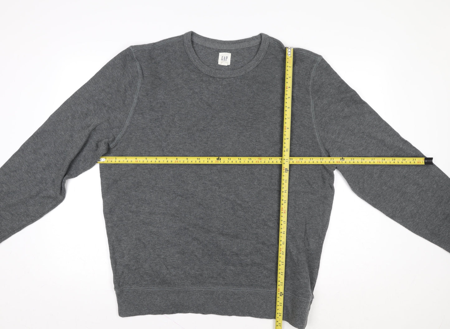 GAP Men’s Grey Cotton Knit Pullover Jumper XL Regular Fit