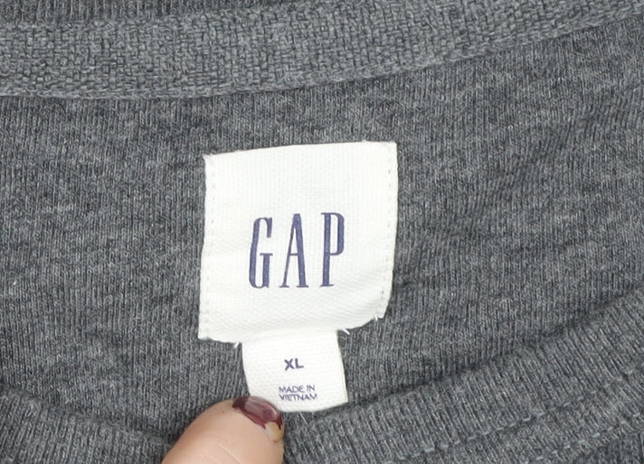 GAP Men’s Grey Cotton Knit Pullover Jumper XL Regular Fit