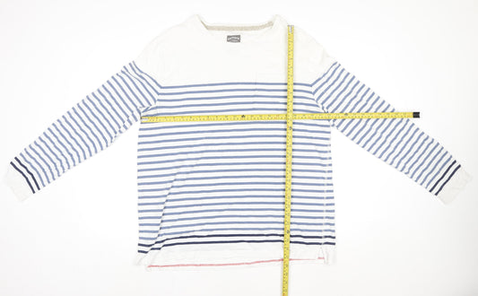 FatFace Womens Blue Striped Long Sleeve Cotton Nautical Top XL