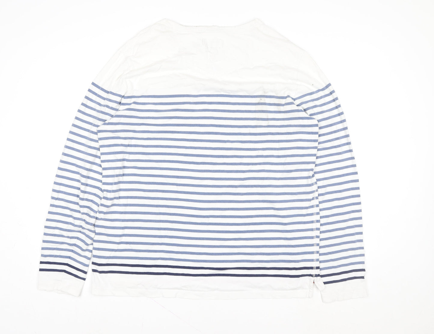 FatFace Womens Blue Striped Long Sleeve Cotton Nautical Top XL
