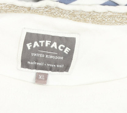 FatFace Womens Blue Striped Long Sleeve Cotton Nautical Top XL