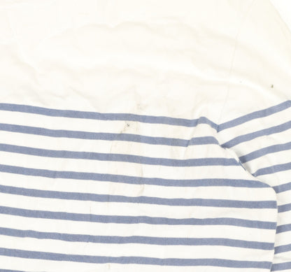 FatFace Womens Blue Striped Long Sleeve Cotton Nautical Top XL