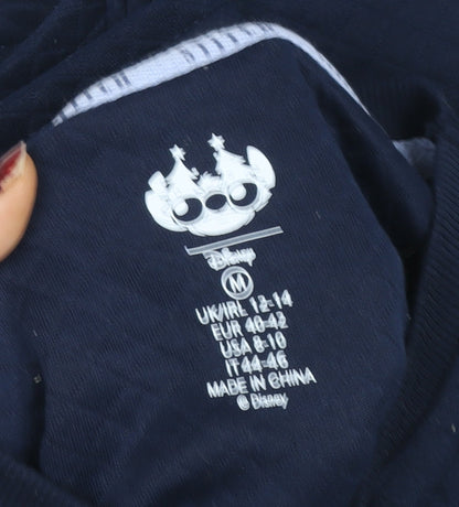 Disney Stitch Navy Christmas Crop Sweatshirt Womens M 12-14 Primark