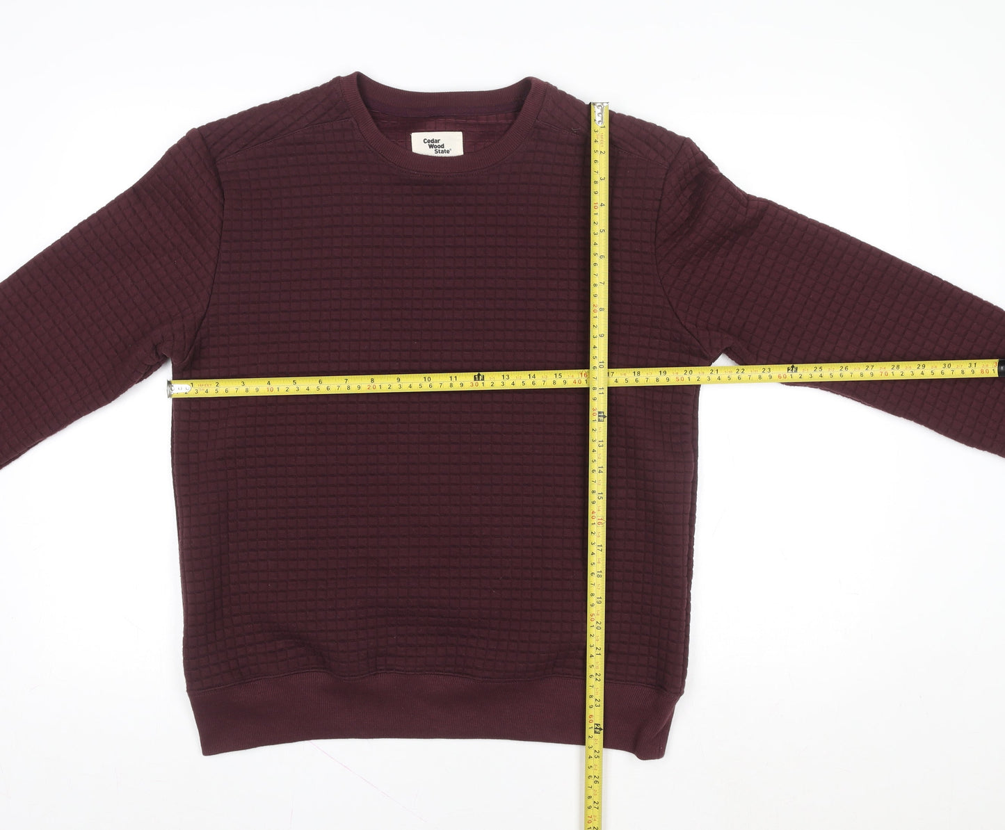 Womens UK Size M Cedar Wood State Red Pullover Jumper