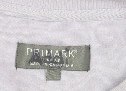 Primark Womens Lilac Crew Neck Pullover Sweatshirt Size L