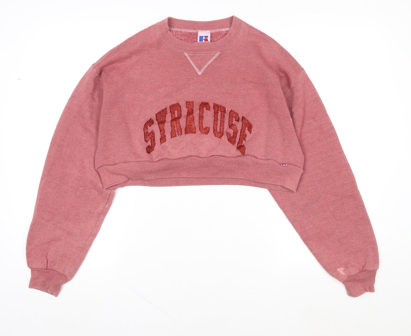 Womens UK Size L Russell Athletic Pink Pullover Sweatshirt