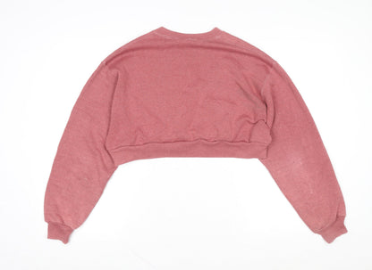 Womens UK Size L Russell Athletic Pink Pullover Sweatshirt