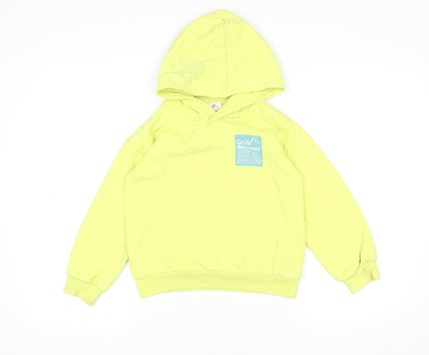 Boys UK Size 7-8 Years H&M Yellow Pullover Hoodie