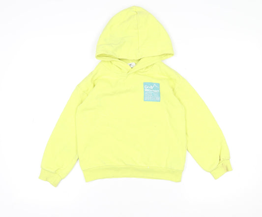 Boys UK Size 7-8 Years H&M Yellow Pullover Hoodie
