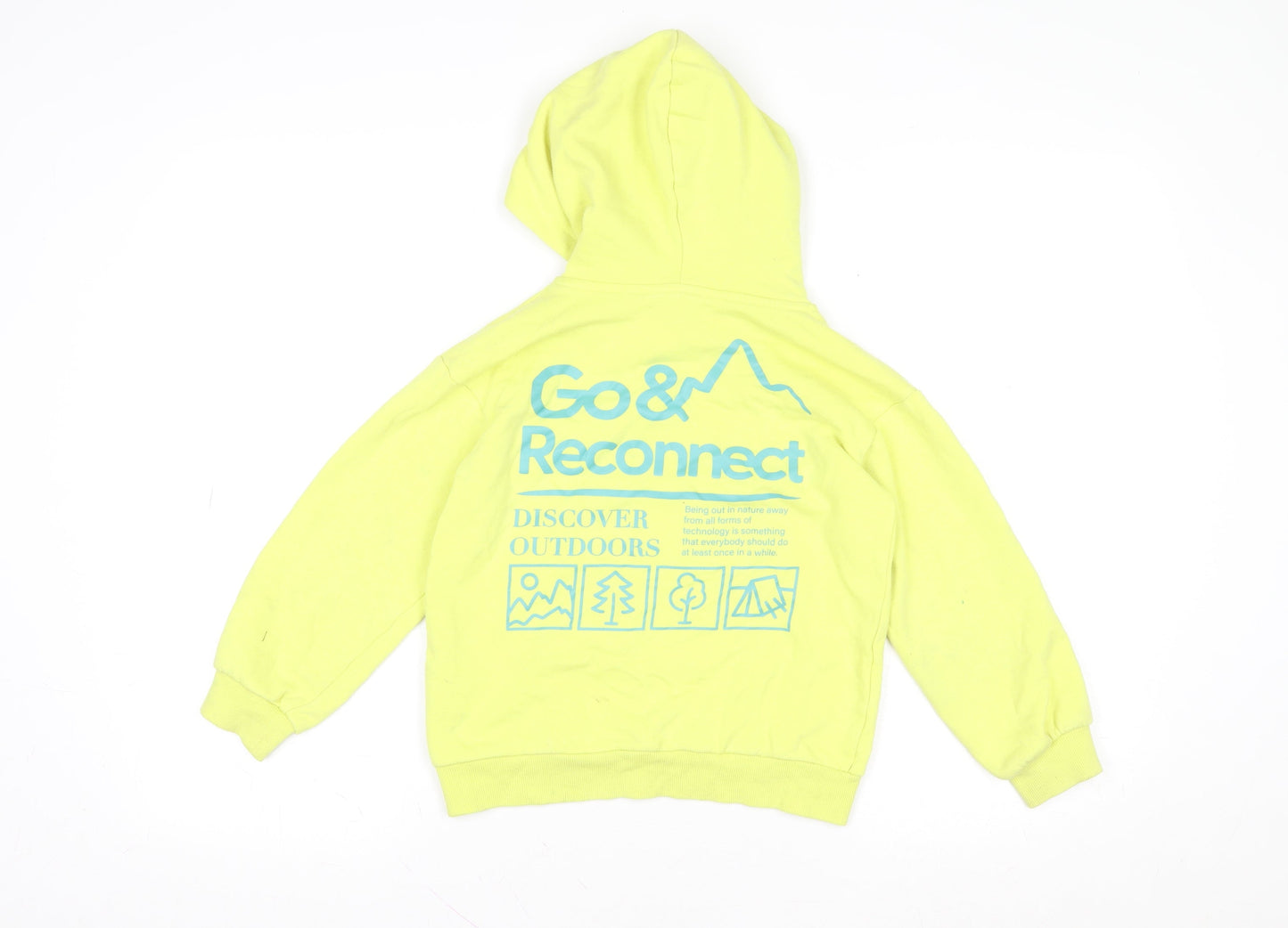 Boys UK Size 7-8 Years H&M Yellow Pullover Hoodie