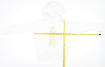Girls UK Size 11 Years NEXT White Pullover Hoodie