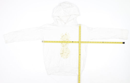 Girls UK Size 11 Years NEXT White Pullover Hoodie