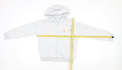 Girls UK Size 6-9 Years George Grey Full Zip Hoodie