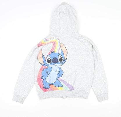 Girls UK Size 6-9 Years George Grey Full Zip Hoodie