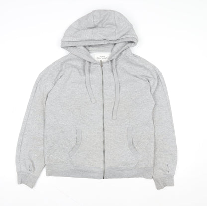 Next Womens Grey Full Zip Hooded Basic Jacket Size Small