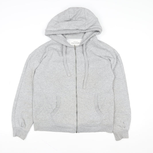 Next Womens Grey Full Zip Hooded Basic Jacket Size Small