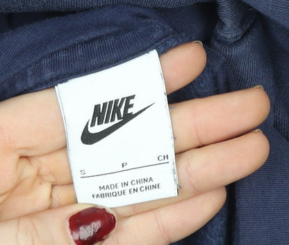 Mens UK Size S Nike Blue Pullover Hoodie