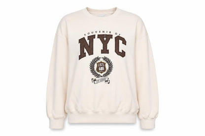 Teens UK Size M Pull&Bear Beige Pullover Sweatshirt