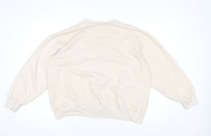 Teens UK Size M Pull&Bear Beige Pullover Sweatshirt