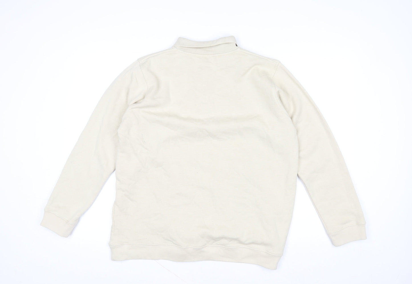 Womens UK Size L EWM Pure Classics Beige Henley Sweatshirt