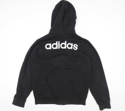 Adidas Men's Black M Basic Full Zip Hooded Activewear Jacket