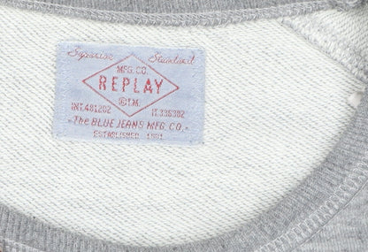 Womens UK Size L Replay Grey Pullover Sweatshirt
