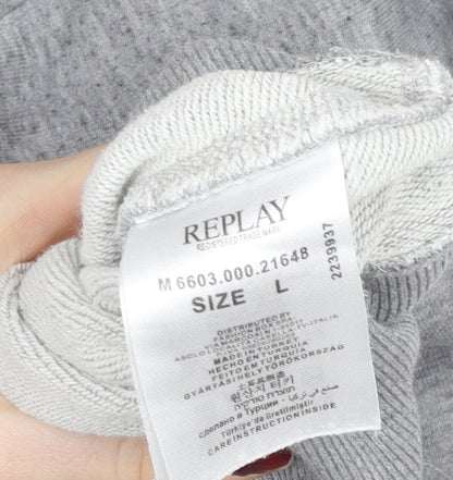 Womens UK Size L Replay Grey Pullover Sweatshirt