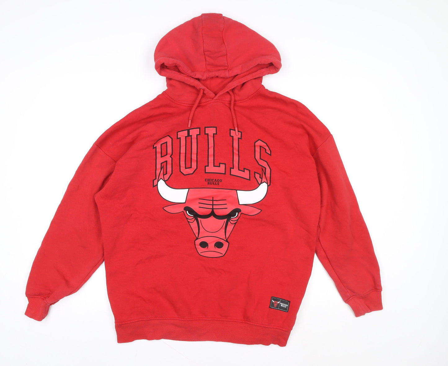Primark Men's Red Chicago Bulls NBA Pullover Hoodie Size S