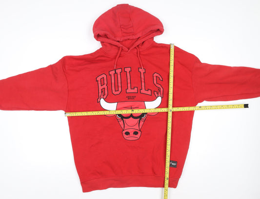 Primark Men's Red Chicago Bulls NBA Pullover Hoodie Size S