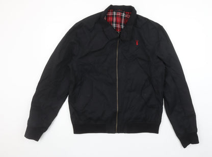 Mens UK Size M NEXT Black Bomber Jacket